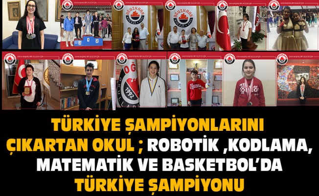 TÜRKİYE ŞAMPİYONLARINI ÇIKARTAN OKUL ; ROBOTİK , KODLAMA, MATEMATİK VE BASKETBOL’DA TÜRKİYE ŞAMPİYONU
