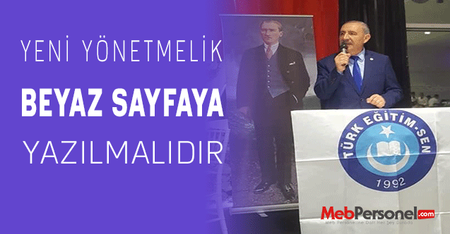 YENİ YÖNETMELİK BEYAZ SAYFAYA YAZILMALIDIR!