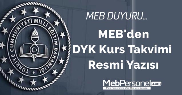 DYK Kurs Takvimi Resmi Yazısı