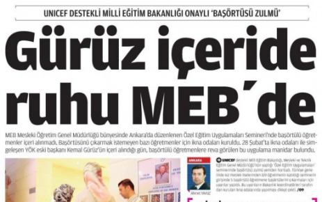 GÜRÜZ İÇERDE RUHU MEB'DE...