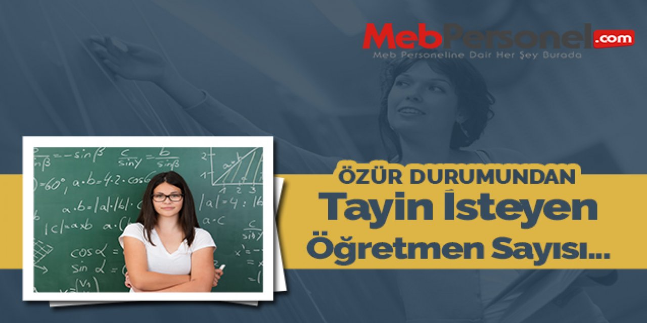 Özür Grubunda Yer Değiştirme Başvurusu Yapan Öğretmen Sayısı Belli Oldu
