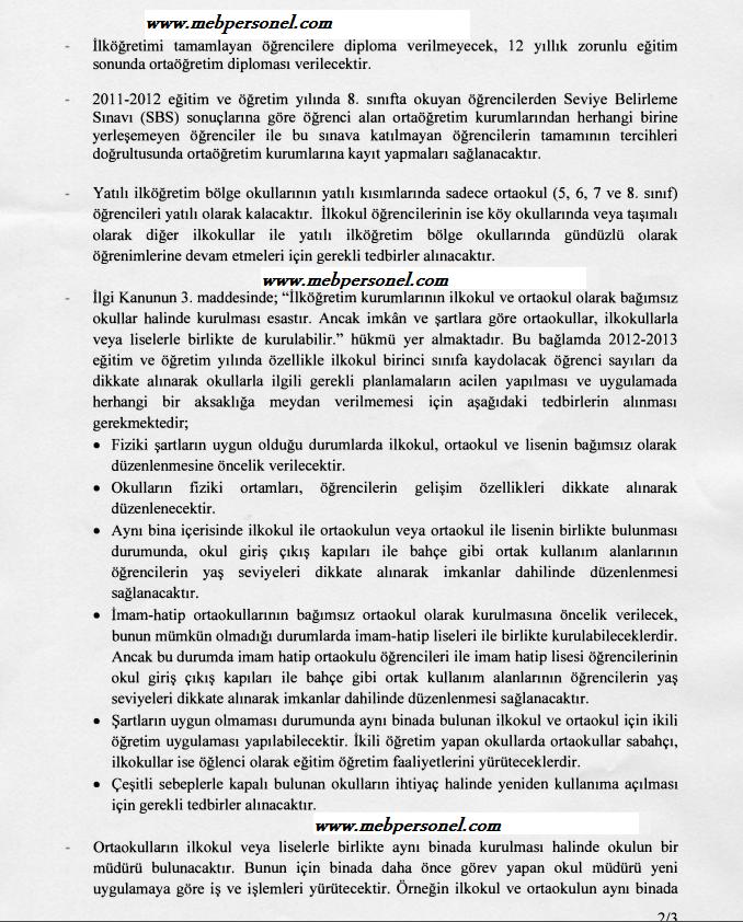 Meb, 4+4+4 Genelgesinin Tamamı