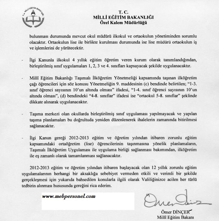 Meb, 4+4+4 Genelgesinin Tamamı