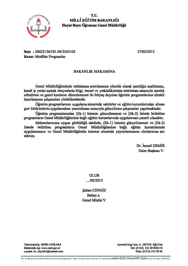 MEB'den yeni modüler proğramlar