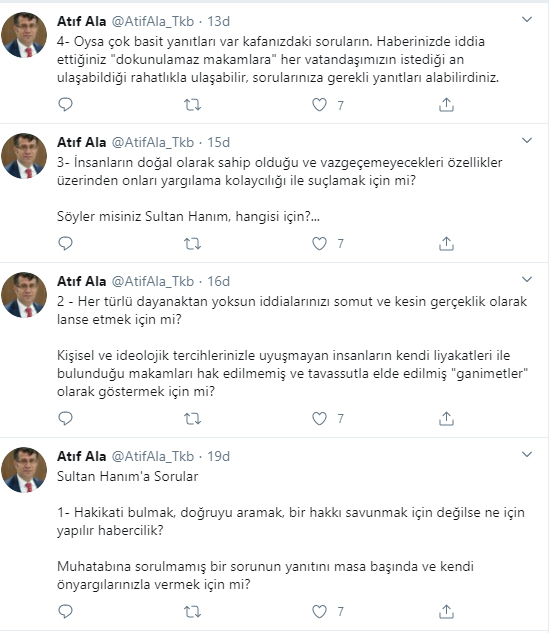 MEB Teftiş Kurulu Başkanı ATIF ALA&#39;dan SULTAN Hanıma Sorular